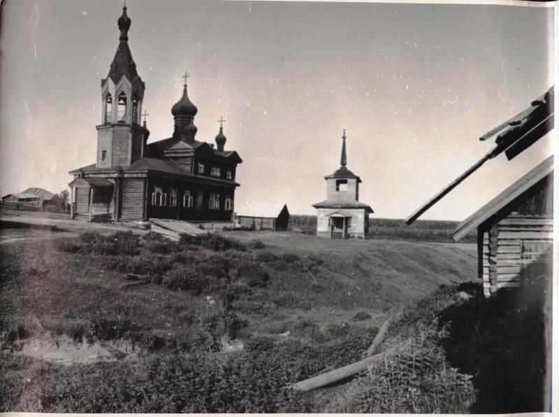 Церковь Илии Пророка, Бигичи (Чердынский район, Пермский край). архивная фотография, Фото 1972 года из фондов Чердынского краеведческого музея им. А.С.Пушкина