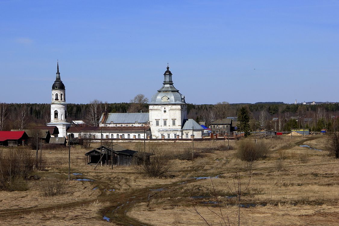 Церковь Троицы Живоначальной, Чудиново (Орловский район, Кировская область). общий вид в ландшафте