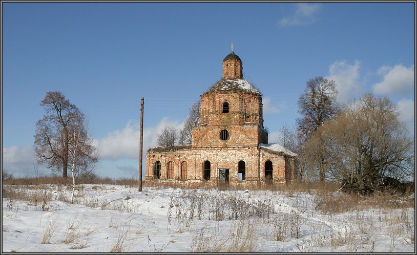 Бекасово. Церковь Сергия Радонежского. общий вид в ландшафте
