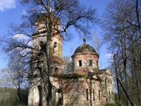 Церковь Троицы Живоначальной, вид с юго-запада<br>, Сергиево, Юхновский район, Калужская область