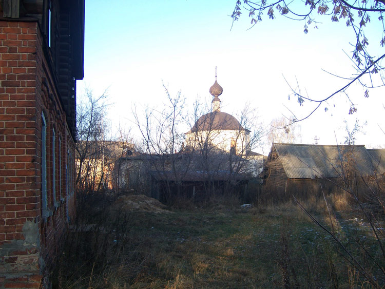Зарайское. Церковь Николая Чудотворца. общий вид в ландшафте
