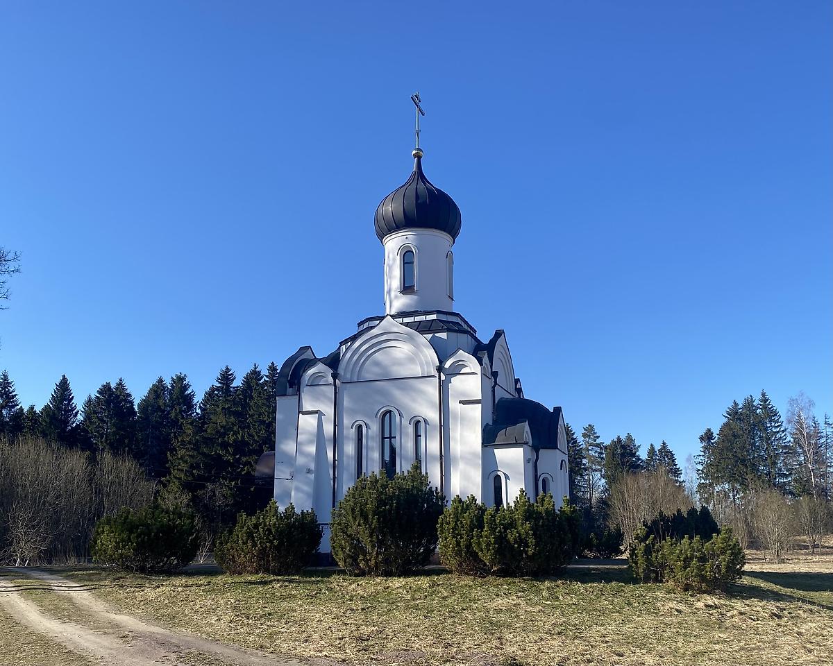 Северный фасад, фасады. Мариинский Вохоновский женский монастырь. Церковь Успения Пресвятой Богородицы, Вохоново (Гатчинский район, Ленинградская область)