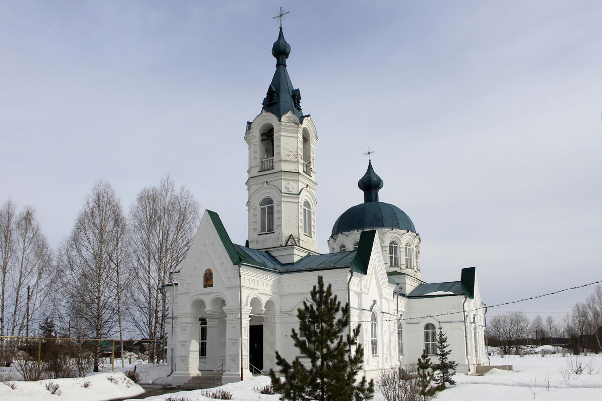 Церковь Михаила Архангела, Русское (Вятка (Киров), город, Кировская область). фасады, Вид с юго-запада.