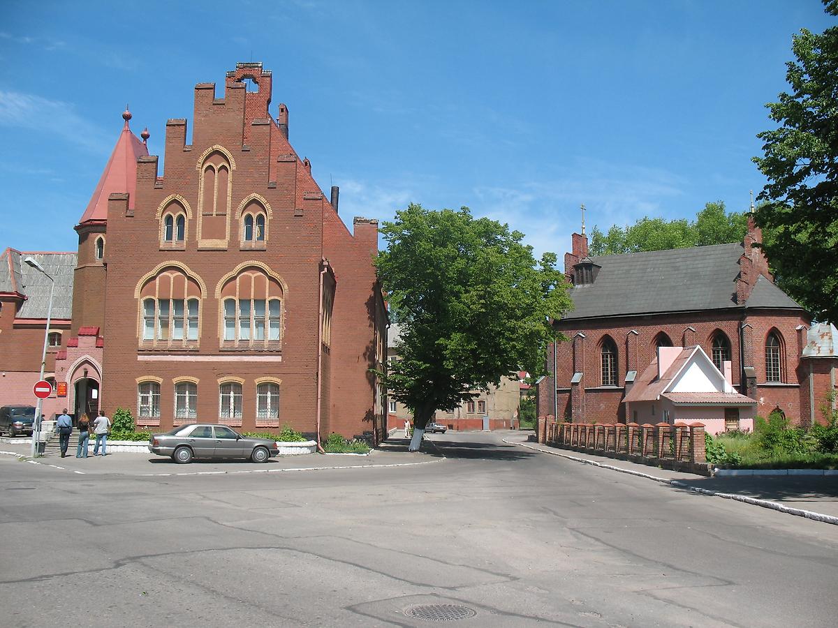 общий вид в ландшафте. Морской собор Георгия Победоносца, Балтийск (Балтийский городской округ, Калининградская область)