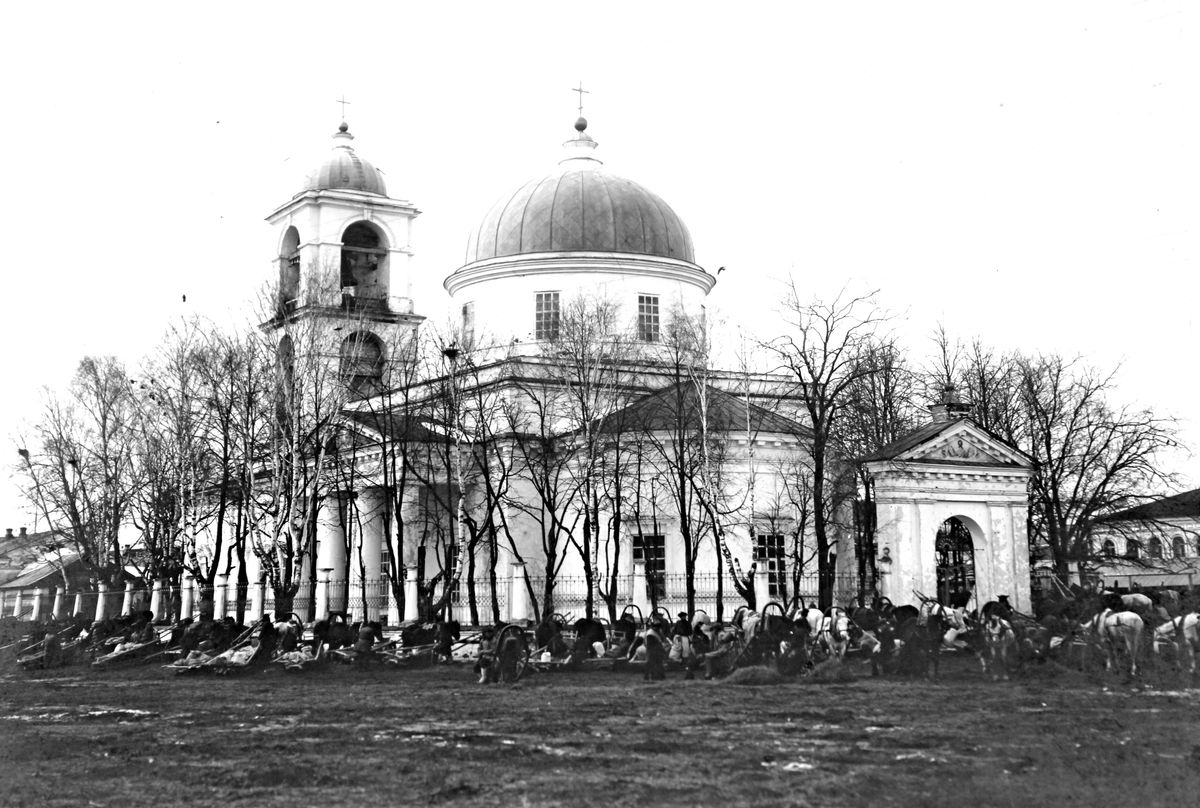 Фото 1929 года из фондов Музея истории и краеведения Нолинского района, архивная фотография. Собор Успения Пресвятой Богородицы, Нолинск (Нолинский район, Кировская область)