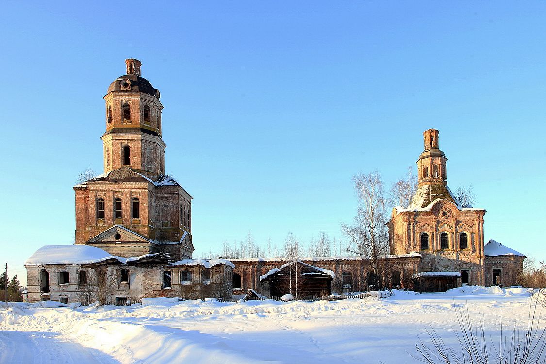 Церковь Вознесения Господня, Русаново (Орловский район, Кировская область). фасады