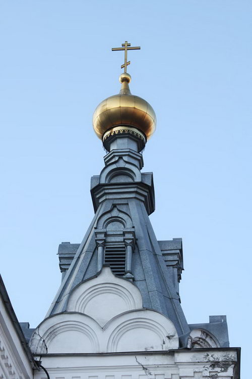 Троицкий Стефанов мужской монастырь. Церковь Троицы Живоначальной, Пермь (Пермь, город, Пермский край). архитектурные детали, купол левого придела в честь Успения Божией Матери