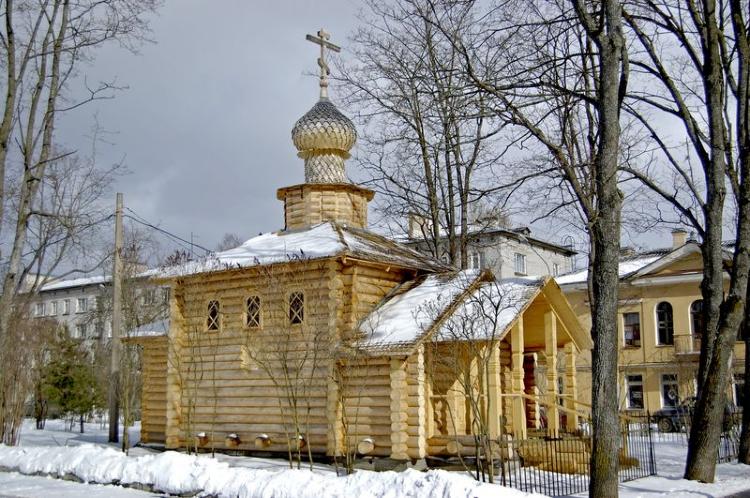 Церковь Троицы Живоначальной, Павловск (Санкт-Петербург, Пушкинский район, г. Санкт-Петербург). общий вид в ландшафте