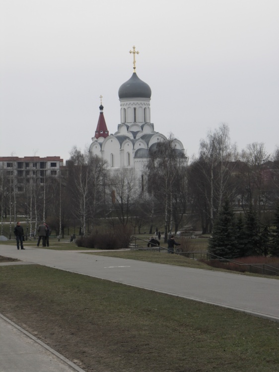 Собор Покрова Пресвятой Богородицы в Веснянке, Минск (Минск, город, Беларусь, Минская область). общий вид в ландшафте