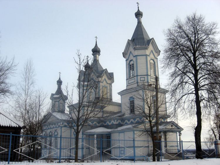 Церковь Преображения Господня, Баклань (Почепский район, Брянская область). общий вид в ландшафте