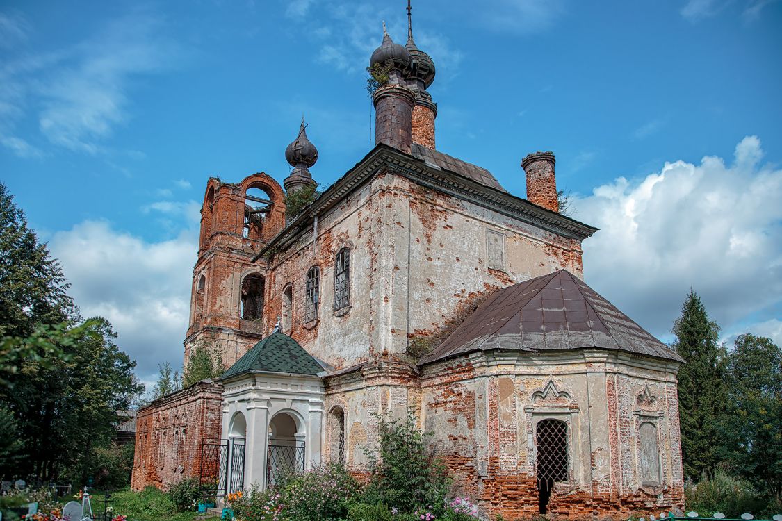 Церковь Казанской иконы Божией Матери, Герцино (Большесельский район, Ярославская область). фасады