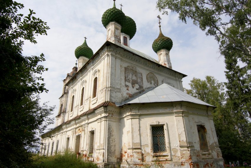 Церковь Усекновения главы Иоанна Предтечи, Николо-Молокша (Большесельский район, Ярославская область). фасады