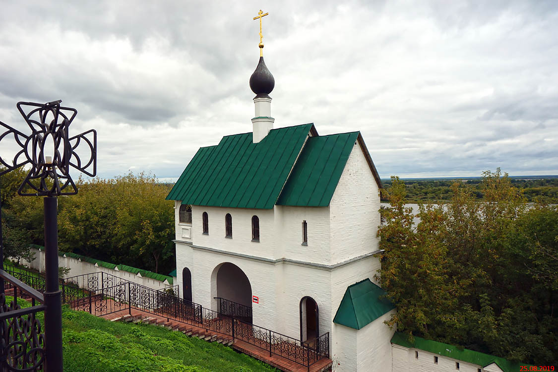 Спасский мужской монастырь. Церковь Сергия Радонежского, Муром (Муромский район и г. Муром, Владимирская область). общий вид в ландшафте