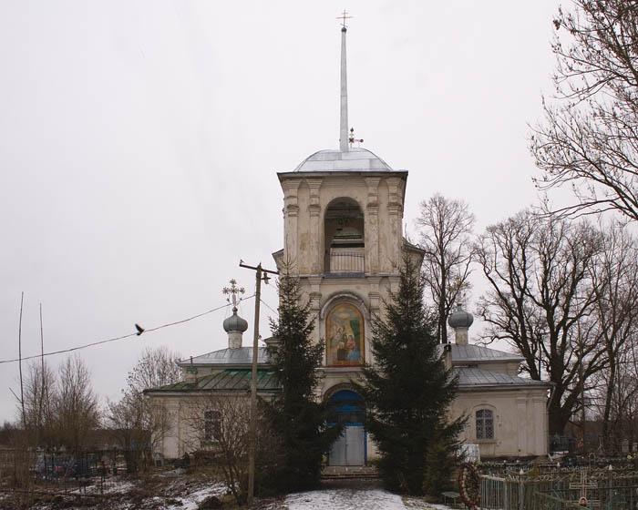 Церковь Благовещения Пресвятой Богородицы, Опоки (Порховский район, Псковская область). фасады, Вид с запада