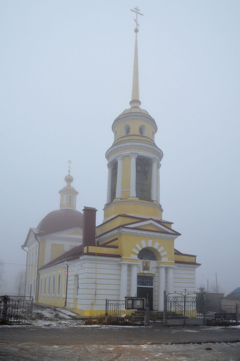 Церковь Николая Чудотворца, Землянск (Семилукский район, Воронежская область). художественные фотографии, Укрытый туманным одеянием