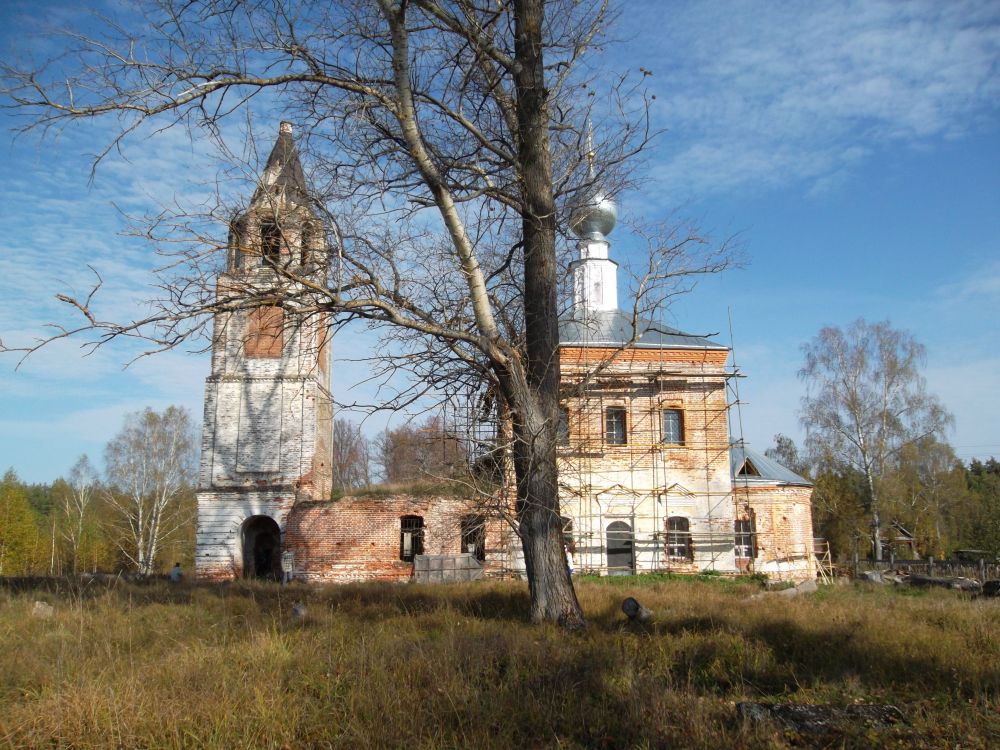 Церковь Димитрия Солунского, Придорожный (Камешковский район, Владимирская область). фасады, Общий вид с юга