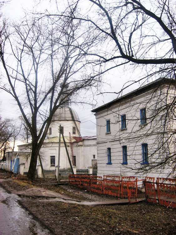 Церковь Василия Великого, Брасово (Брасовский район, Брянская область). общий вид в ландшафте, Храм и богадельня
