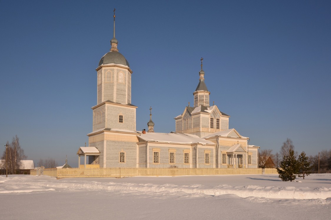Китово. Церковь Троицы Живоначальной. фасады, Общий вид с юго-запада