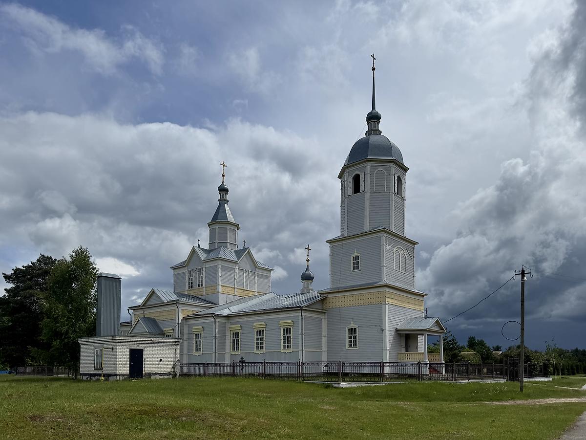 Вид с северо-запада, фасады. Церковь Троицы Живоначальной, Китово (Касимовский район и г. Касимов, Рязанская область)