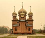 Кафедральный собор Троицы Живоначальной, Вид с востока<br>, Тында, Тындинский район и г. Тында, Амурская область