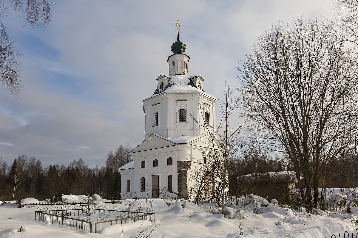 фасады. Церковь Троицы Живоначальной, Погост Кочевицы (Западнодвинский район, Тверская область)