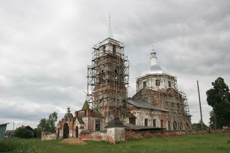 Церковь Сергия Радонежского, Мосейцево (Ростовский район, Ярославская область). общий вид в ландшафте