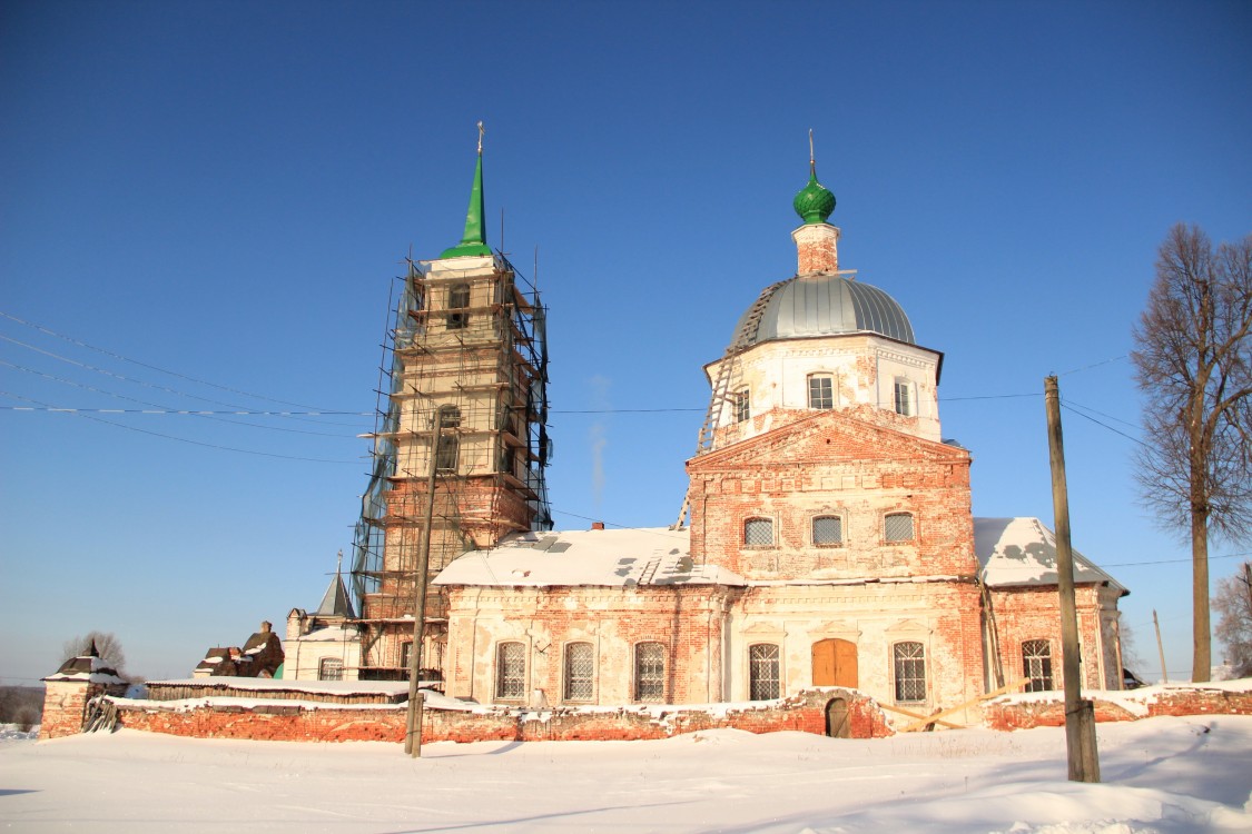 Мосейцево. Церковь Сергия Радонежского. фасады