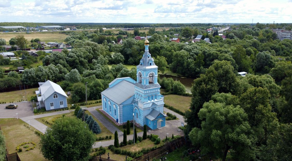 Церковь Покрова Пресвятой Богородицы, Ситне-Щелканово (Ступинский городской округ, Московская область). общий вид в ландшафте