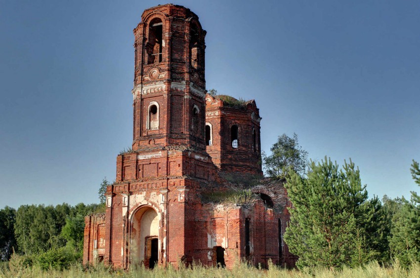 Церковь Рождества Пресвятой Богородицы (каменная), Верховлянь (Ступинский городской округ, Московская область). фасады