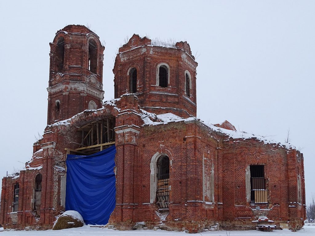 Церковь Рождества Пресвятой Богородицы (каменная), Верховлянь (Ступинский городской округ, Московская область). фасады