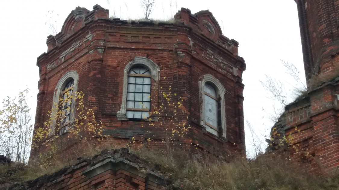 Церковь Рождества Пресвятой Богородицы (каменная), Верховлянь (Ступинский городской округ, Московская область). фасады, Барабан купола