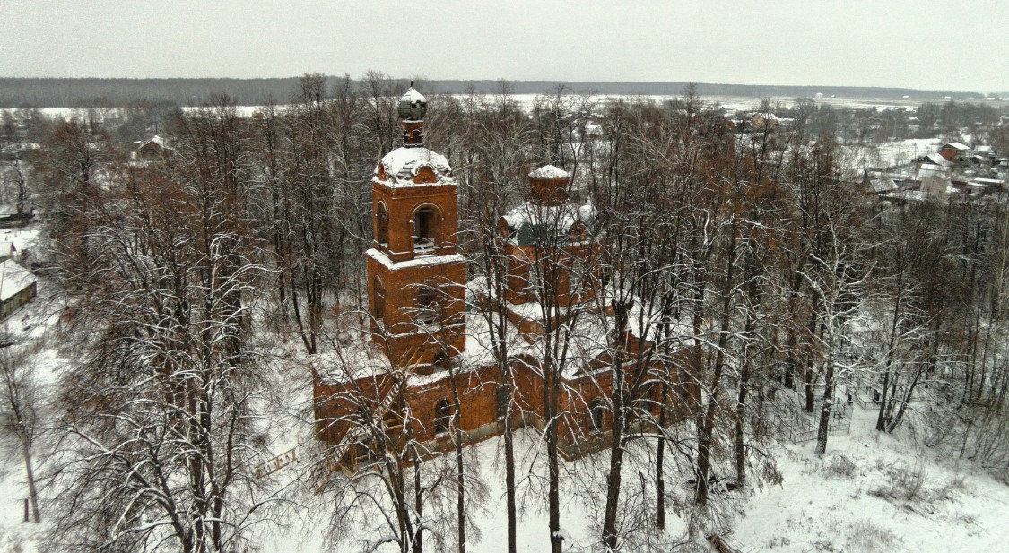 Церковь Рождества Пресвятой Богородицы, Старое (Ступинский городской округ, Московская область). общий вид в ландшафте