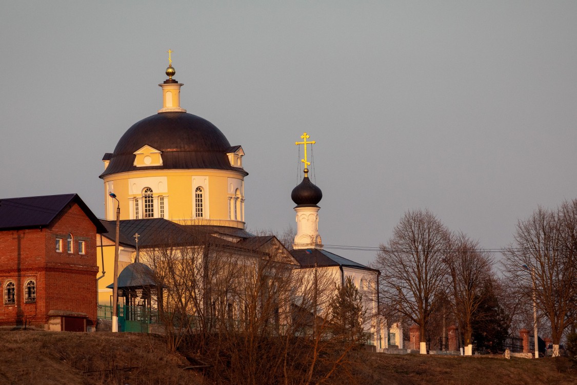 Кафедральный собор Успения Пресвятой Богородицы (новый), Алексин (Алексинский район и пос. Новогуровский, Тульская область). общий вид в ландшафте