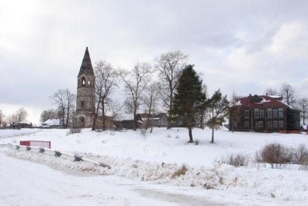 Церковь Рождества Христова, Коза (Первомайский район, Ярославская область). общий вид в ландшафте