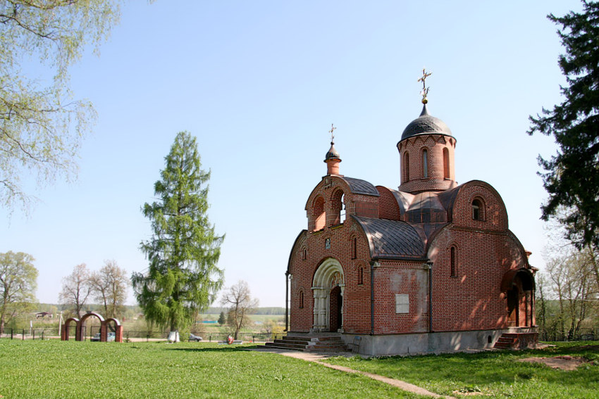 Семёновское (Семёновского с/о). Церковь Георгия Победоносца. общий вид в ландшафте