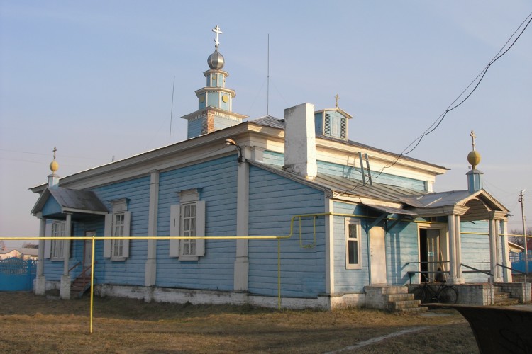 Церковь Димитрия Солунского, Климово (Климовский район, Брянская область). общий вид в ландшафте
