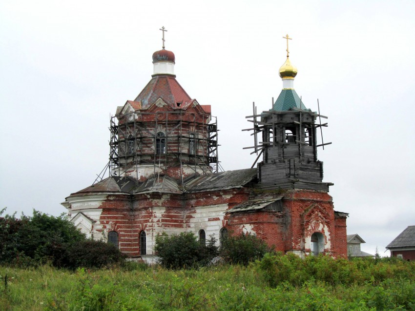 Зачачье. Церковь Димитрия Солунского. фасады, вид с северо-запада