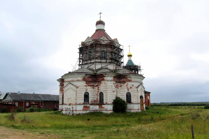 Церковь Димитрия Солунского, Зачачье (Холмогорский район, Архангельская область). фасады, вид с востока