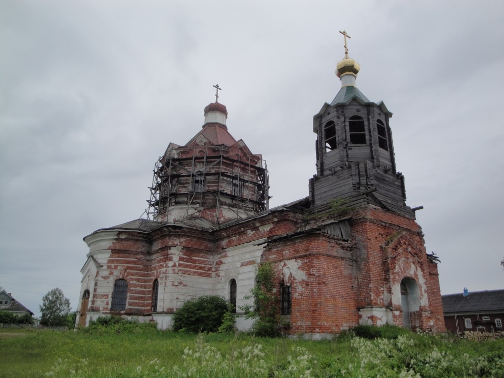 Зачачье. Церковь Димитрия Солунского. фасады, Вид храма с северо-запада.