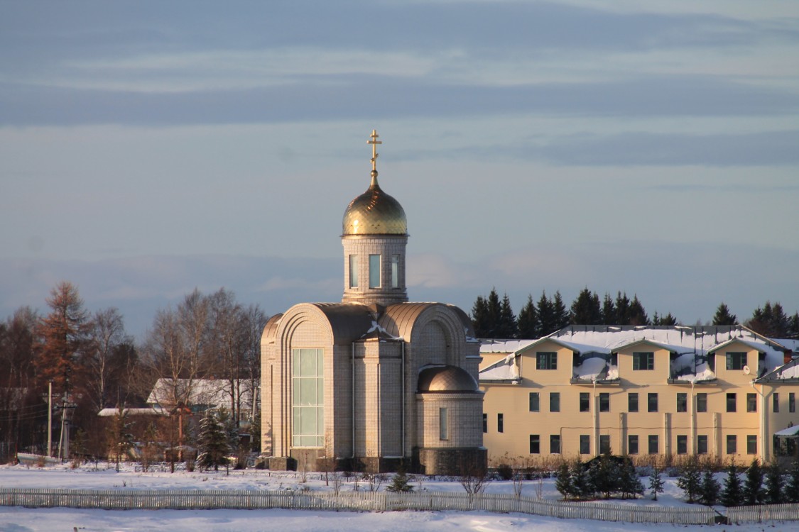 Ершовка. Иоанно-Богословский монастырь. Церковь Иоанна Богослова. общий вид в ландшафте