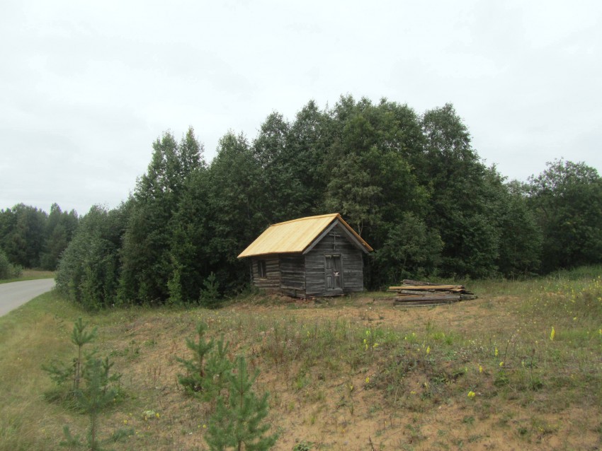 Часовня Владимирской иконы Божией Матери, Орлово (Каргопольский район, Архангельская область). общий вид в ландшафте, вид с юго-востока