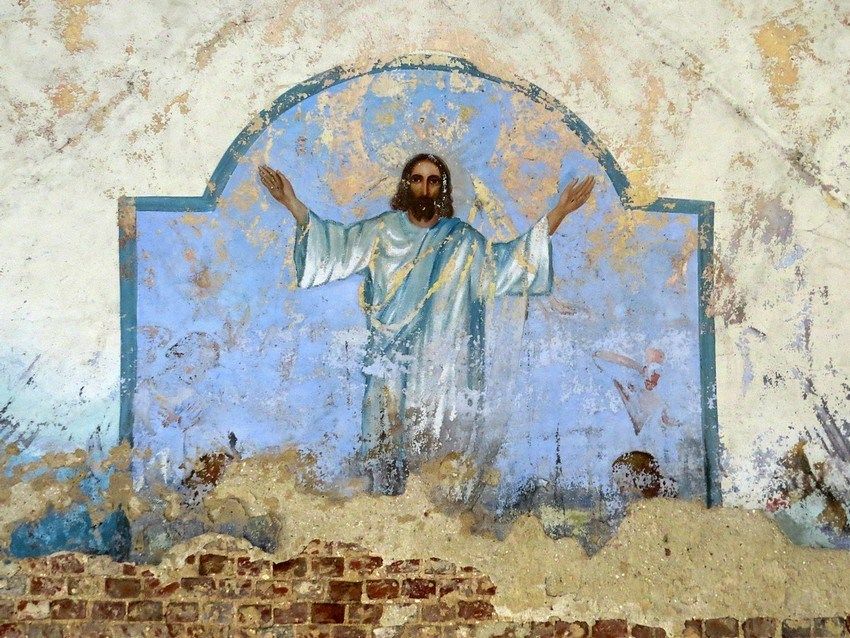 Церковь Воскресения Словущего, Паскино (Кимрский район и г. Кимры, Тверская область). интерьер и убранство, Роспись в алтарной части
