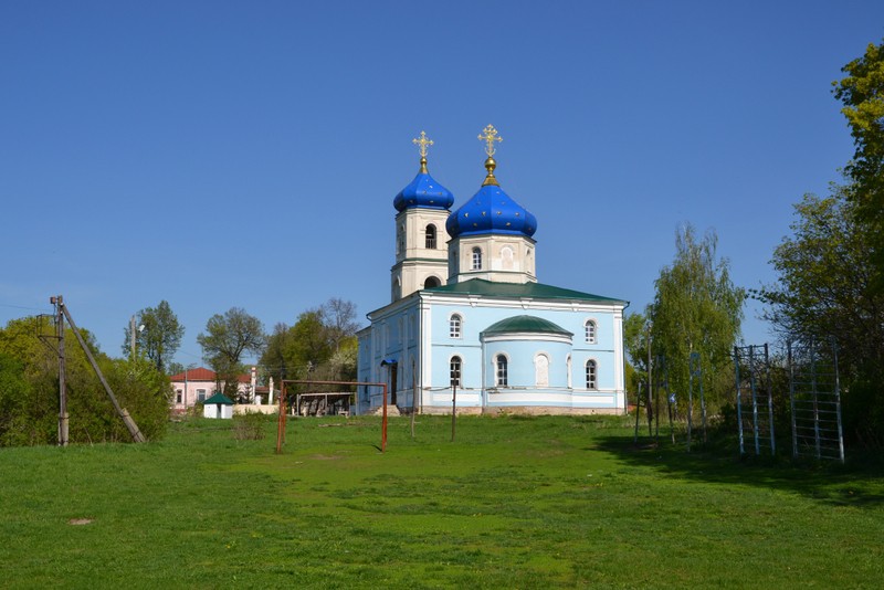 Церковь Покрова Пресвятой Богородицы, Спасское (Салтыки) (Орловский район, Орловская область). общий вид в ландшафте