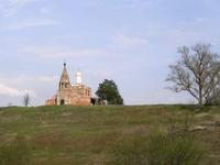 Церковь Михаила Архангела, вид с юго-запада, с правого берега р.Нара<br>, Нехорошево, урочище, Серпуховский городской округ и гг. Протвино, Пущино, Московская область
