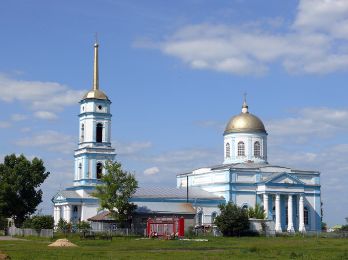 Церковь Параскевы Пятницы, Боево (Каширский район, Воронежская область). общий вид в ландшафте
