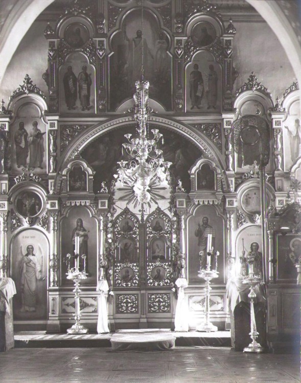 Ключевское (Ключи). Церковь Космы и Дамиана. архивная фотография, Главный иконостас. Август 1924 года