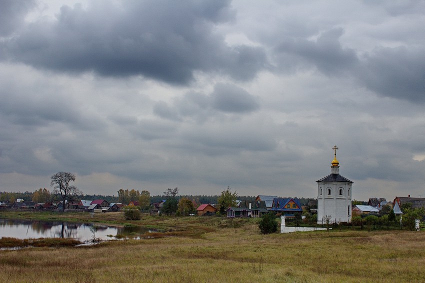 Часовня Вознесения Господня, Богдарня (Петушинский район, Владимирская область). общий вид в ландшафте