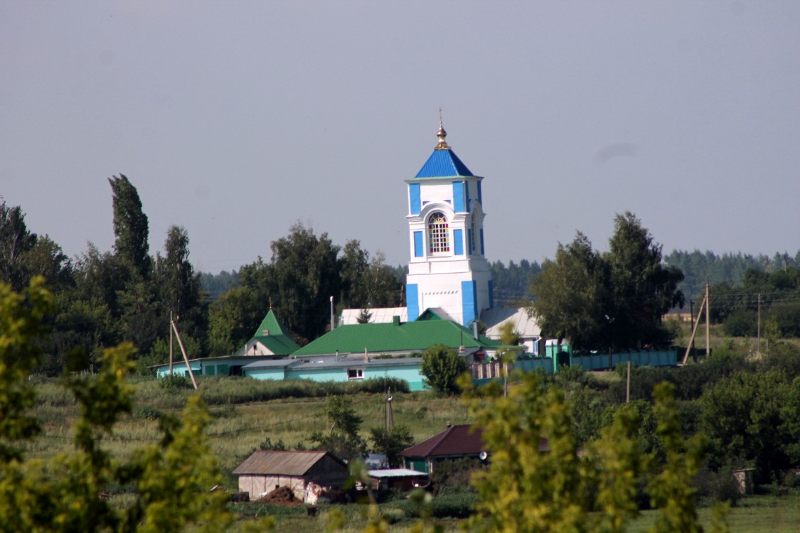 Избище. Церковь Вознесения Господня. общий вид в ландшафте