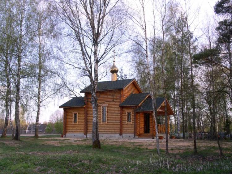 Церковь Ольги равноапостольной, Замыцкое (Тёмкинский район, Смоленская область). общий вид в ландшафте, вид с северо-запада