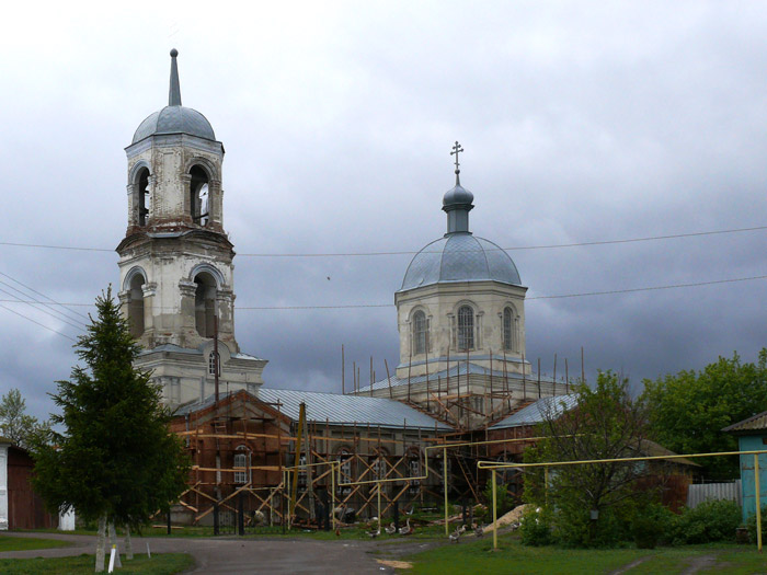 Церковь Троицы Живоначальной, Тресоруково (Лискинский район, Воронежская область). общий вид в ландшафте